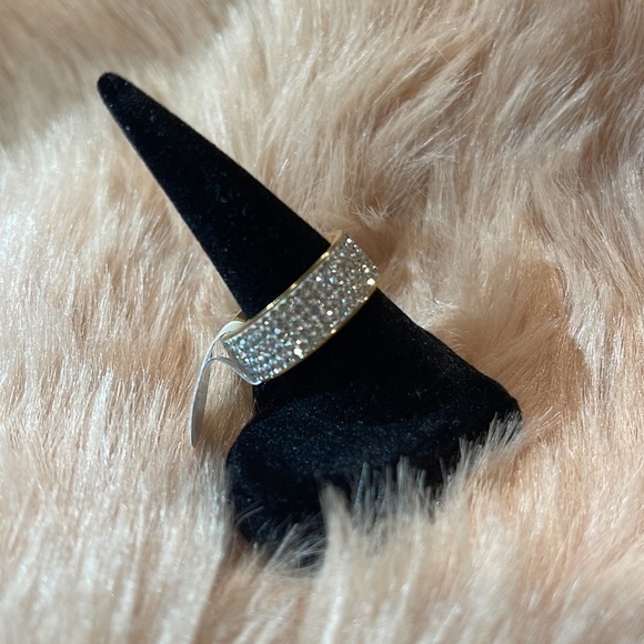 💖 Fashion Titanium Steel Geometric Full "Diamond‎ Imitation" Ring Size 7,8,9 - Picture 7 of 13